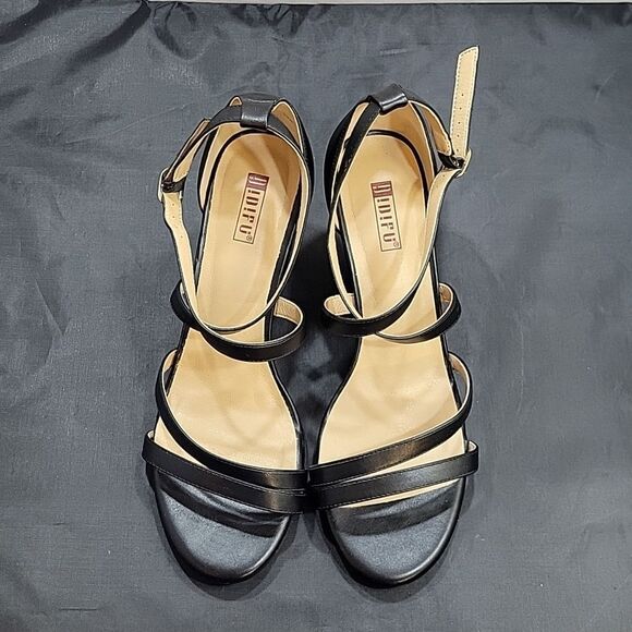 DIDIFU WEDGE MULTI-STRAP ADJUSTABLE BUCKLE ROUND TOE SANDAL - Picture 2 of 16